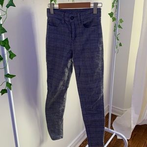 American Eagle Grey Plaid Skinny Pants